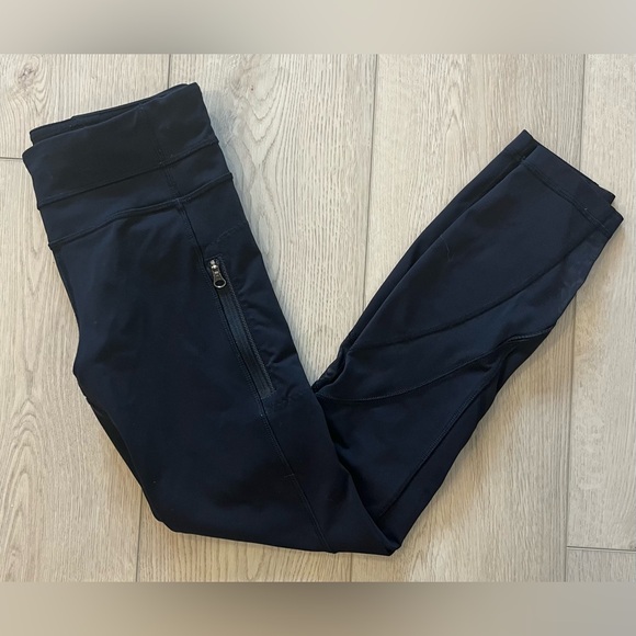 Lululemon Run Inspire Tight II Black 7/8 Leggings Running Mesh Women’s Size 4 - Picture 6 of 12